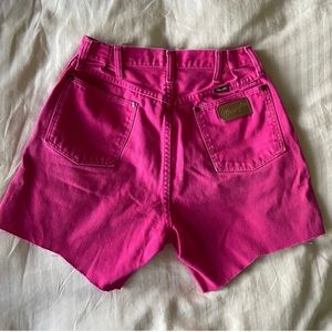 HOT PINK VINTAGE WRANGLER CUT OFFS